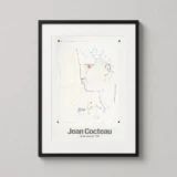 Jean Cocteau Profile Facing Left 1960 Sketch Art Print