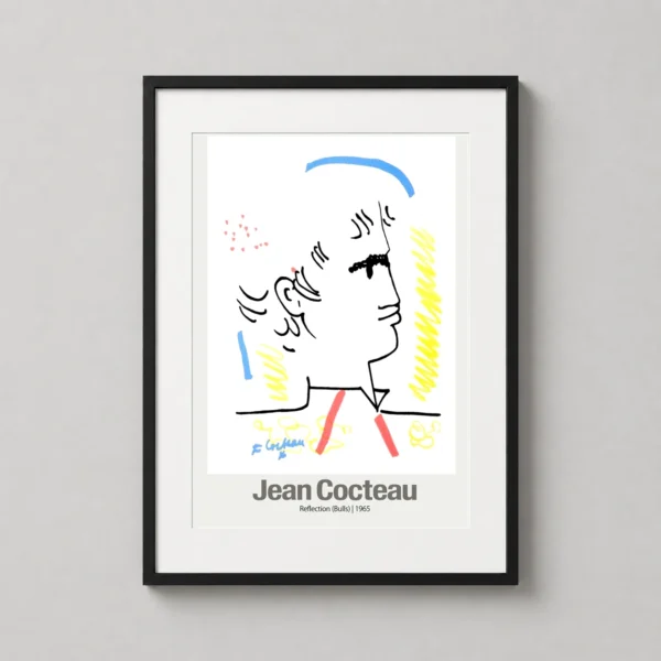 Jean Cocteau Reflection Bulls 1965 Modern Line Art Print