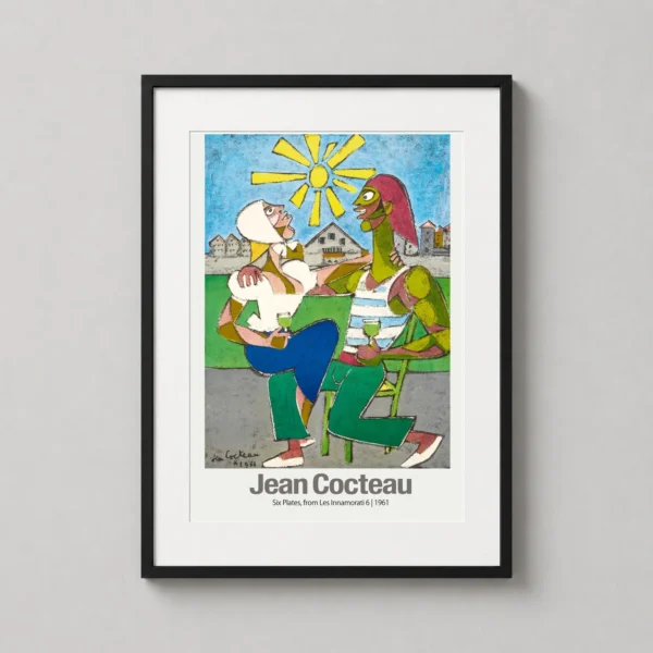 Jean Cocteau Les Innamorati 1961 Surrealist Lovers Art Print
