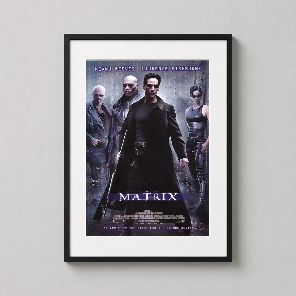 Matrix 1999 Movie Cast — cinematic theatrical poster for The Matrix (1999) featuring Neo