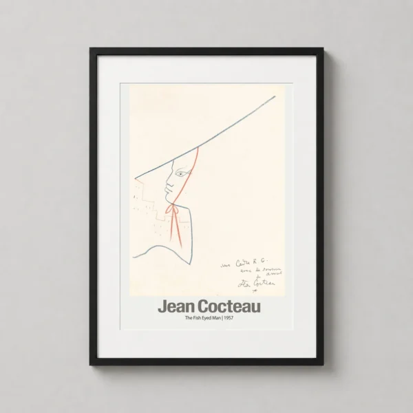 Jean Cocteau, The Fish-Eyed Man 1957 Surrealist Art Print