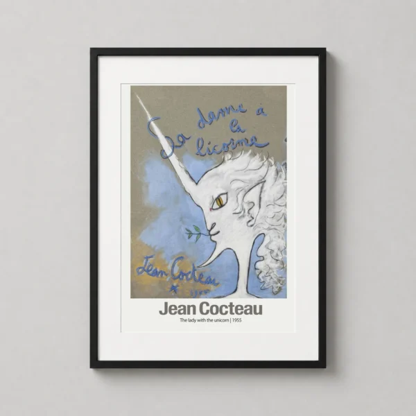 Jean Cocteau La Dame à la Licorne 1955 Sketch French Art Print
