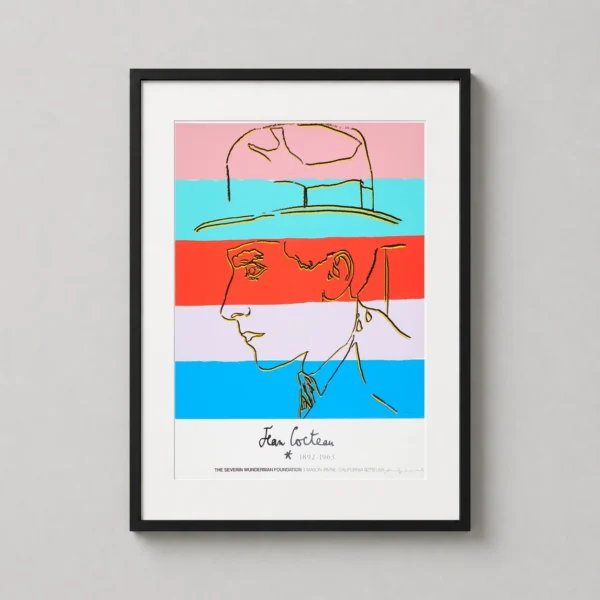 Andy Warhol Jean Cocteau Exhibition Art Print, Severin Wunderman