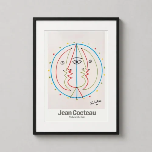 Jean Cocteau The Sun and the Moon Surrealist Abstract Art Print
