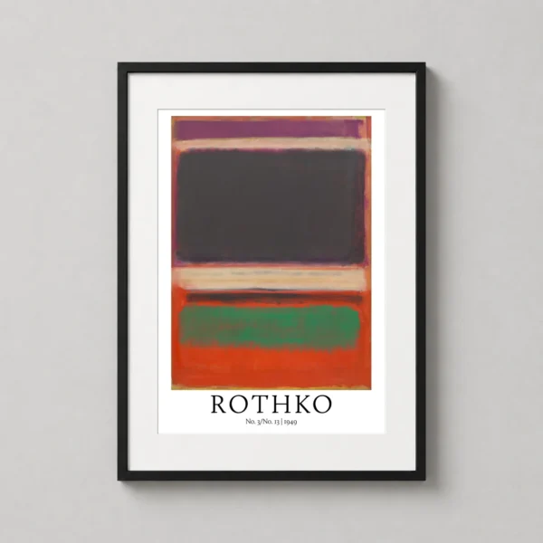 Rothko No. 3 / No. 13, 1949 Abstract Expressionist Art Print