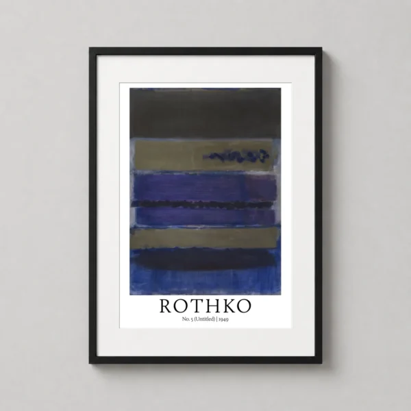 Mark Rothko No. 5 Untitled 1949, Color Field Abstract Art Print