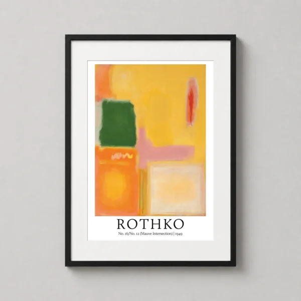 Mark Rothko No. 16 Mauve Intersection 1949 Abstract Art Print