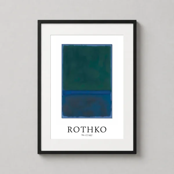 Mark Rothko No. 17 (1957) Blue and Green Abstract Art Print