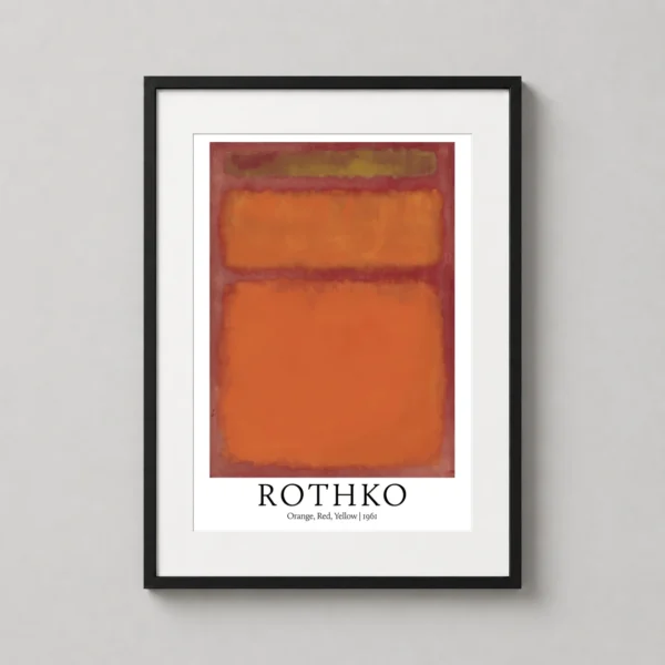 Mark Rothko Orange Red Yellow 1961 Abstract Expressionist Art Print
