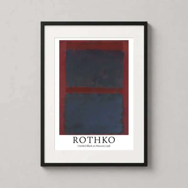 Rothko Untitled Black on Maroon 1958 Expressionist Art Print