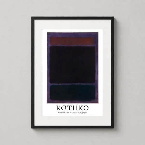 Mark Rothko Untitled Rust Blacks on Plum 1962 Exhibition Art Print