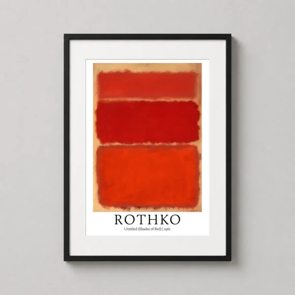 Rothko Untitled Shades of Red 1961 Abstract Wall Art Print