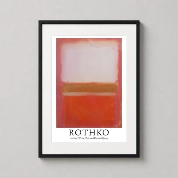Mark Rothko Untitled White Pink and Mustard 1954 Abstract Art Print