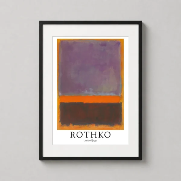 Mark Rothko Untitled 1952 Purple and Orange Abstract Art Print