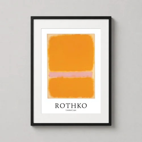 Mark Rothko Untitled 1961 Amber and Pink Color Field Art Print