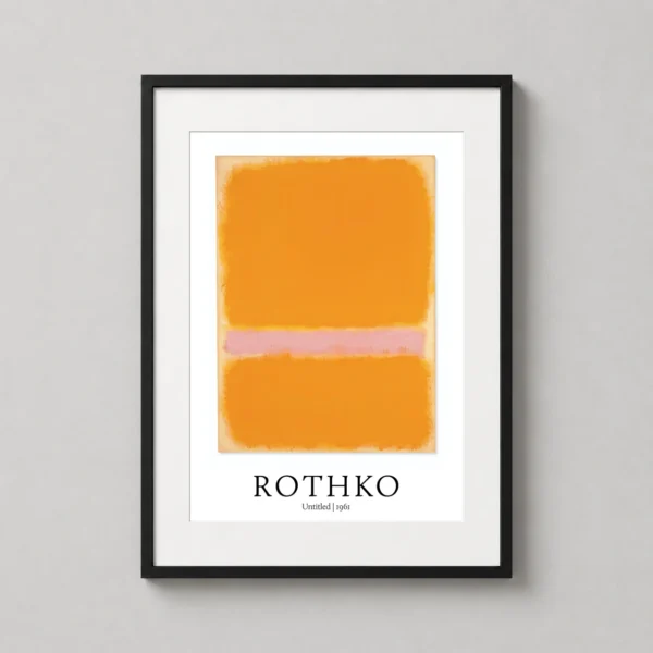 Mark Rothko Untitled 1961 Amber and Pink Color Field Art Print