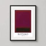 Mark Rothko Untitled 1967 Maroon and Black Abstract Art Print