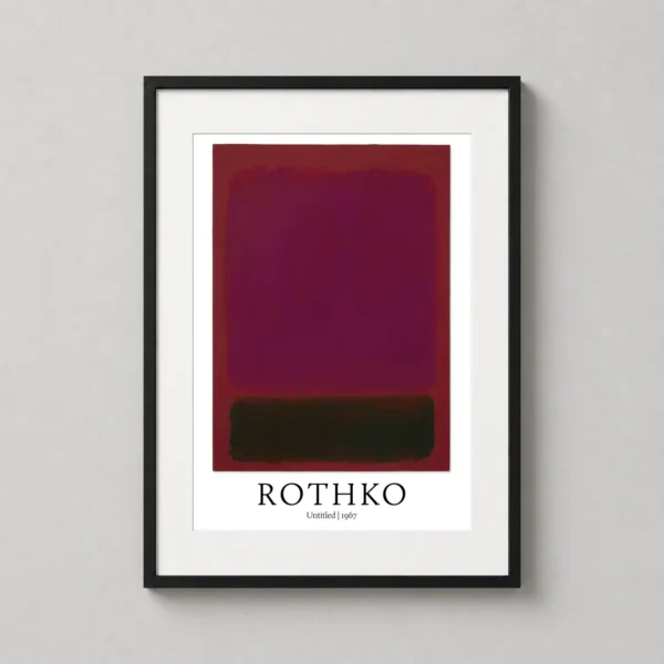 Mark Rothko Untitled 1967 Maroon and Black Abstract Art Print
