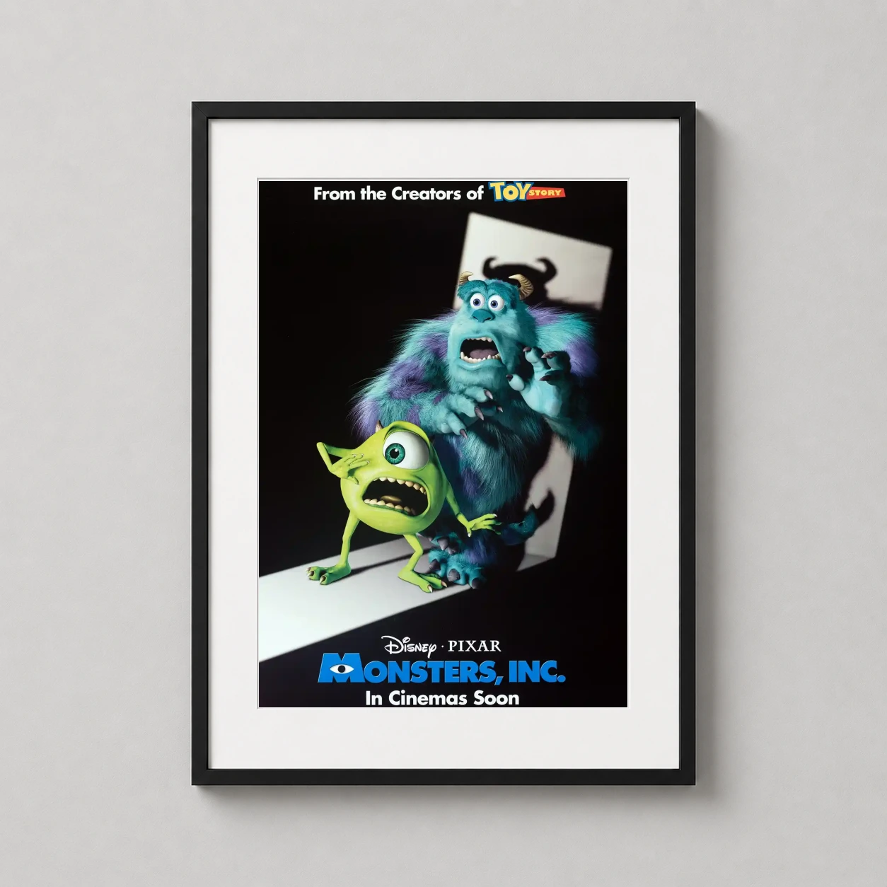 Monsters Inc — featuring Sulley and Mike Wazowski in a comedic scare pose, this