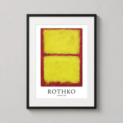 Mark Rothko – Untitled 1968 Yellow and Red abstract art print for gallery wall display by MerchFuse