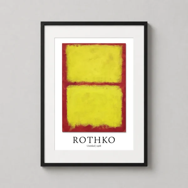 Mark Rothko Untitled 1968 Yellow and Red Abstract Art Print