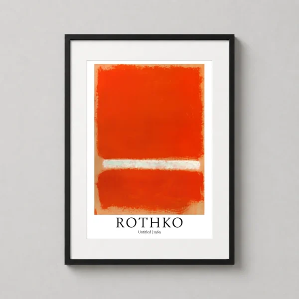 Mark Rothko Untitled 1969 Orange and White Abstract Art Print