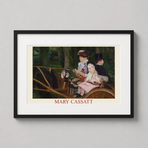 A Woman and a Girl Driving 1881, Mary Cassatt Fine Art Print