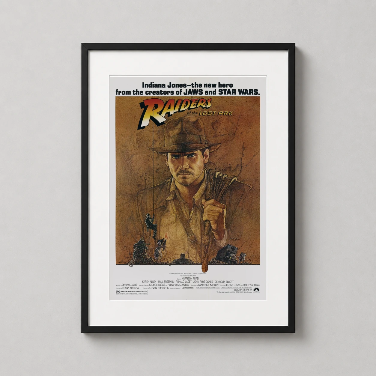 Raiders Lost Ark 1981 — features the classic 1981 Raiders of the Lost Ark movie poster artwork