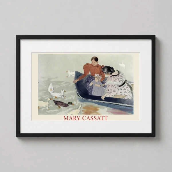 Mary Cassatt Feeding the Ducks Impressionist Art Print