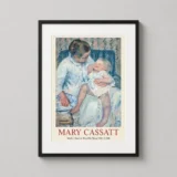 Mother About to Wash Her Sleepy Child Mary Cassatt Art Print