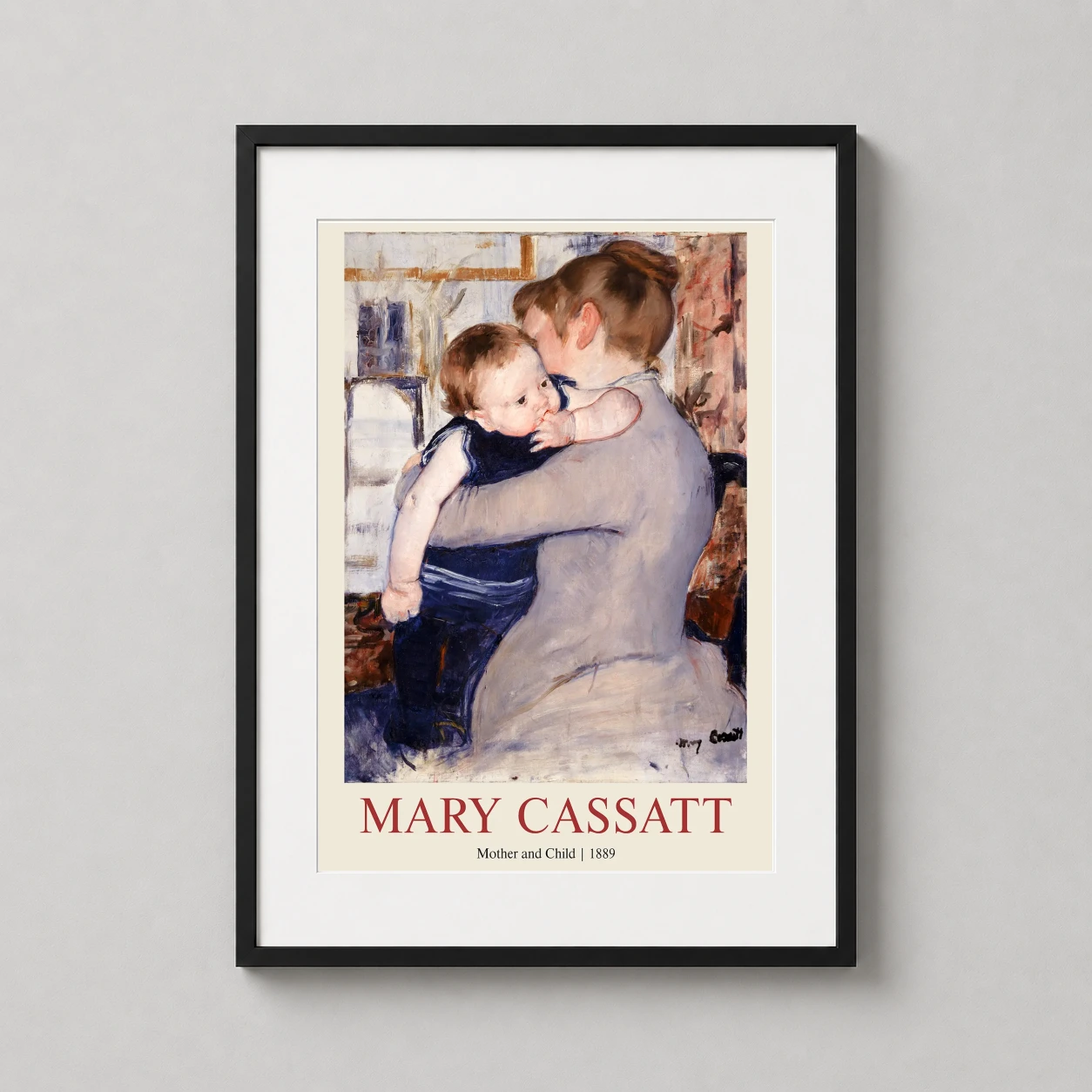 Mary Cassatt Mother Child — tender Impressionist oil painting by Mary Cassatt depicting a mother