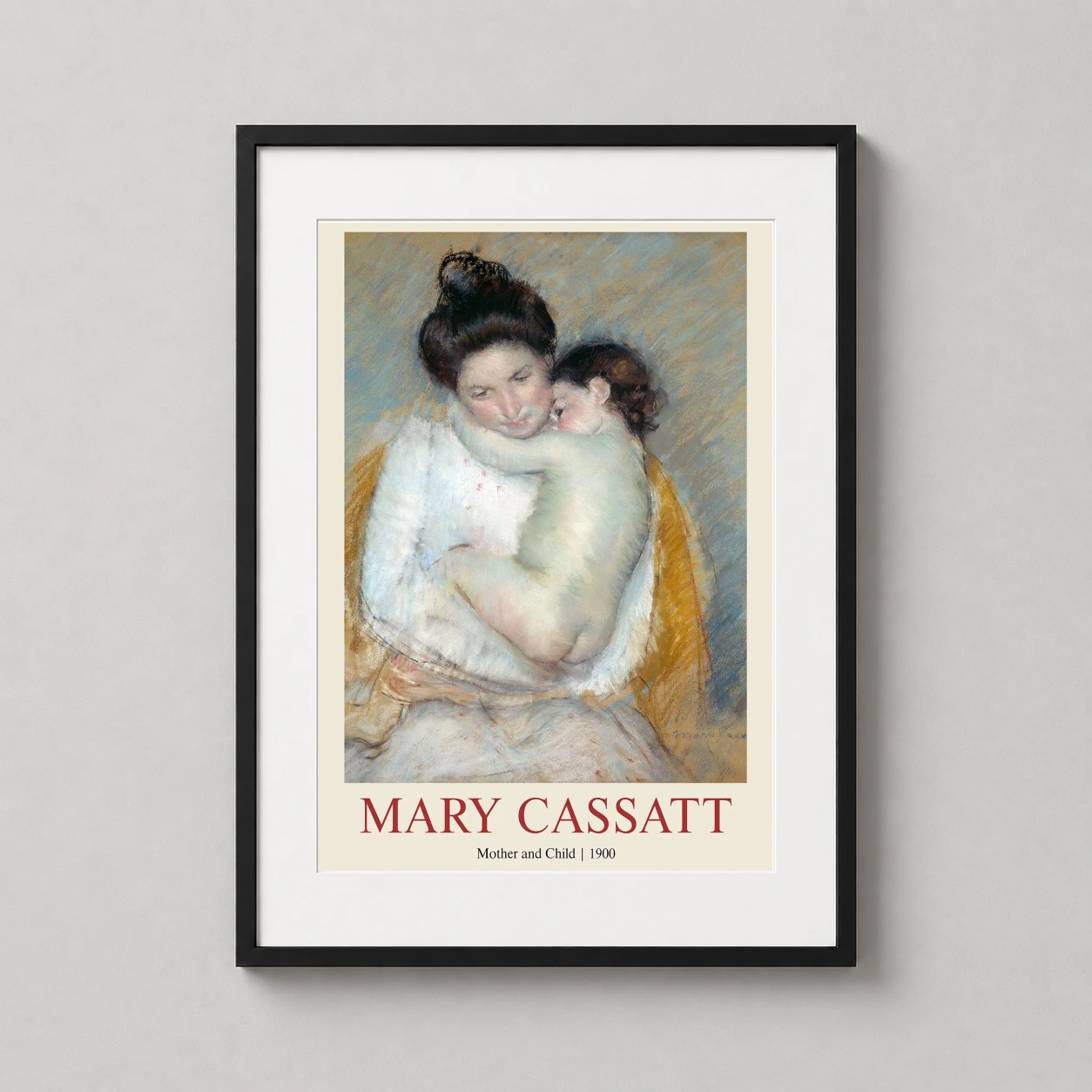 Mary Cassatt Mother Child — intimate 1900 Mary Cassatt pastel drawing featuring a mother tenderly