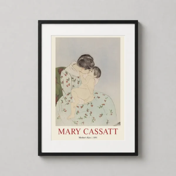 Mary Cassatt, Mother's Kiss 1891 Impressionist Art Print