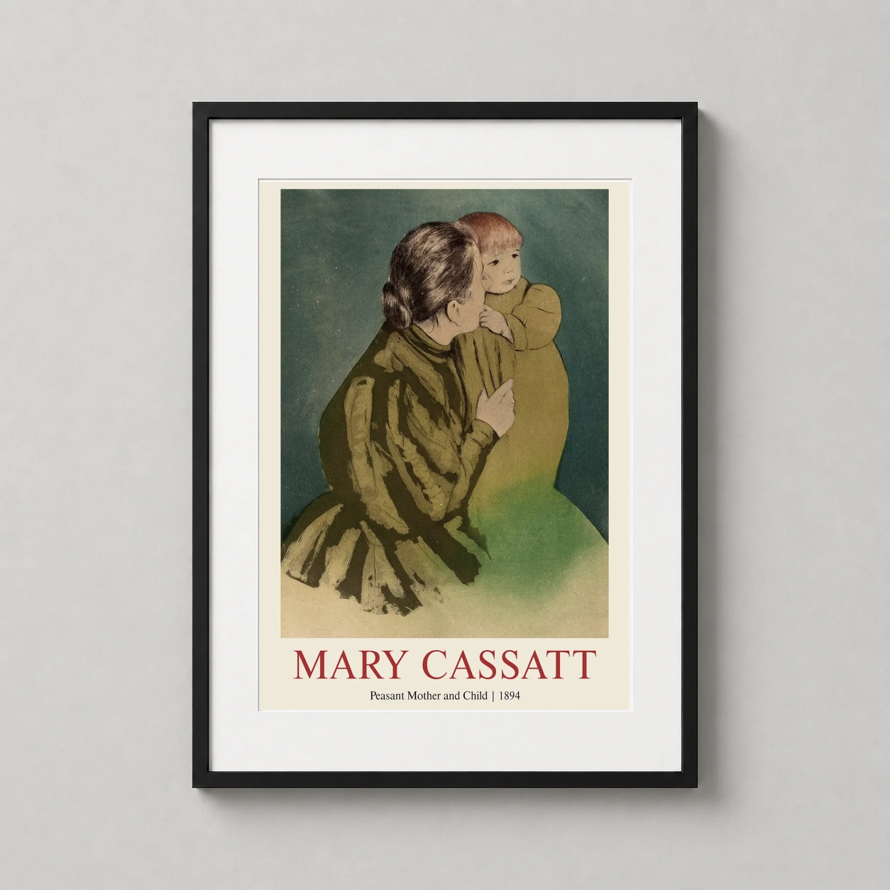 Mary Cassatt Peasant Mother — tender Impressionist depiction of a mother holding her child, featuring
