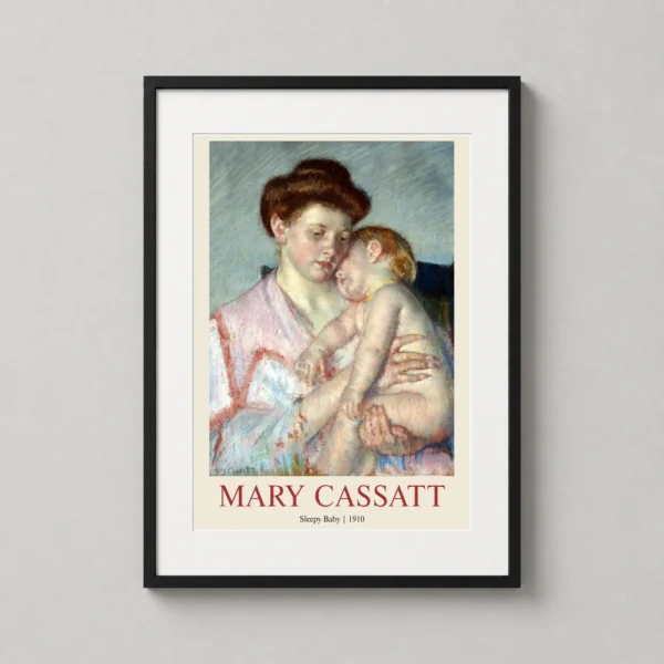 Sleepy Baby 1910 by Mary Cassatt Impressionist Art Print