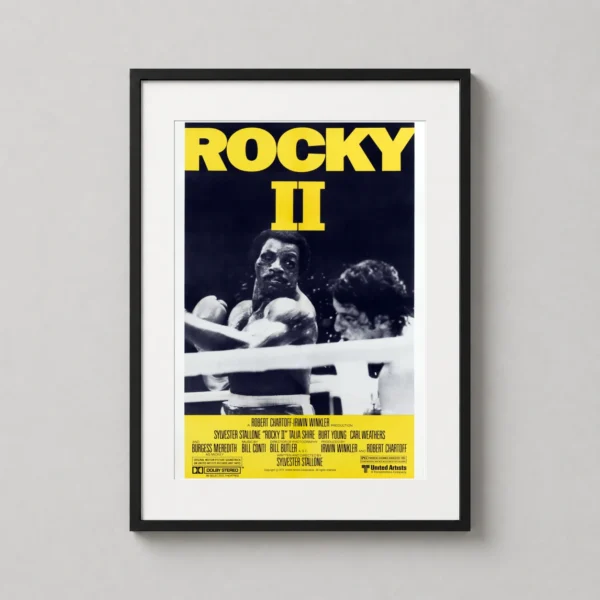 Rocky II 1979 Apollo Creed vs Balboa Movie Poster