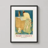 Woman Bathing by Mary Cassatt, 1891 Impressionist Art Print