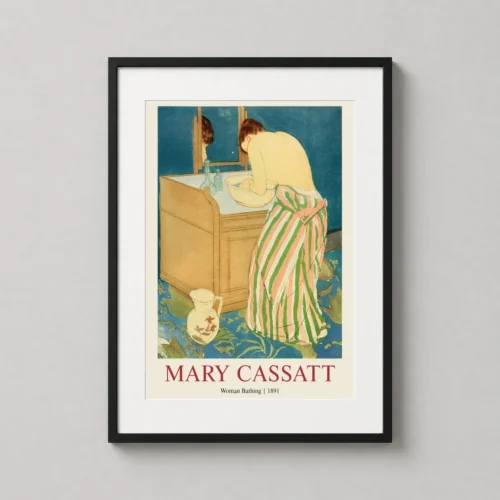 Woman Bathing by Mary Cassatt, 1891 Impressionist Art Print