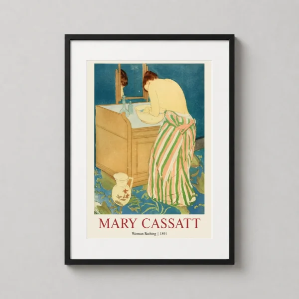 Woman Bathing by Mary Cassatt, 1891 Impressionist Art Print