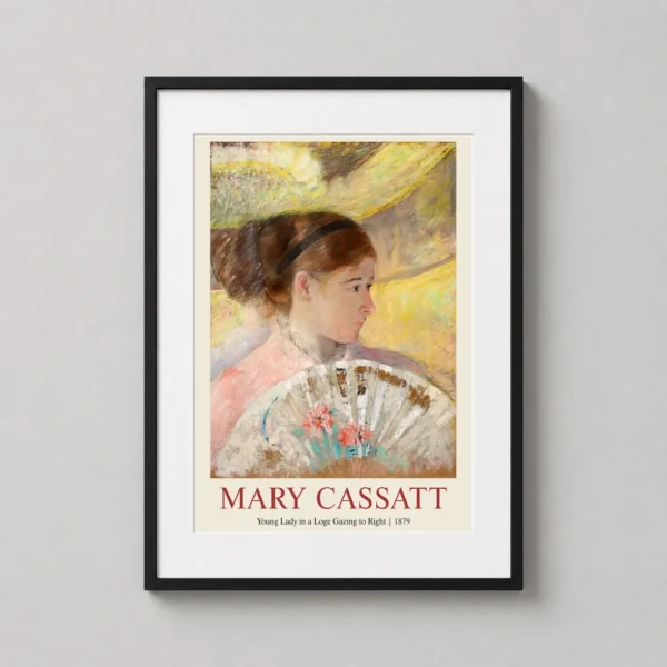 Mary Cassatt Young Lady in a Loge Gazing to Right 1879 Art Print
