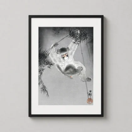 Classic Japanese Monkey Art Print - Japanese woodblock print from MerchFuse