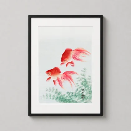 Classic Goldfish Woodblock Art Print - Japanese woodblock print from MerchFuse