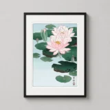 Water Lily Japanese Woodblock, Ohara Koson Art Print