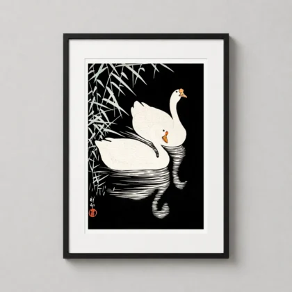 Exclusive Japanese Goose Art Print - Japanese woodblock print from MerchFuse