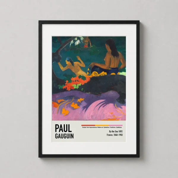 Paul Gauguin By the Sea 1892, Tahitian Landscape Art Print