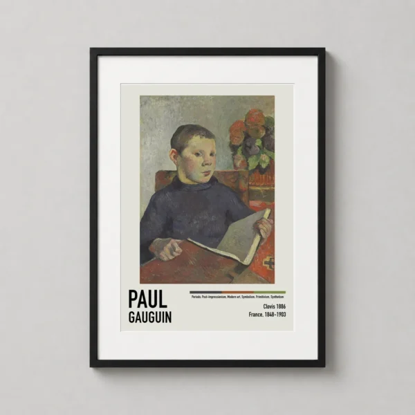 Paul Gauguin, Clovis 1886 Impressionist Portrait Art Print