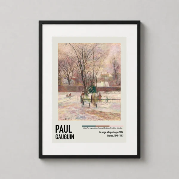 Paul Gauguin La Neige a Copenhague 1884 Impressionist Art Print