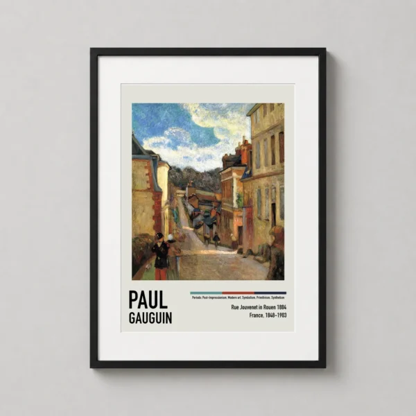 Paul Gauguin Rue Jouvenet in Rouen 1884 Impressionist Art Print