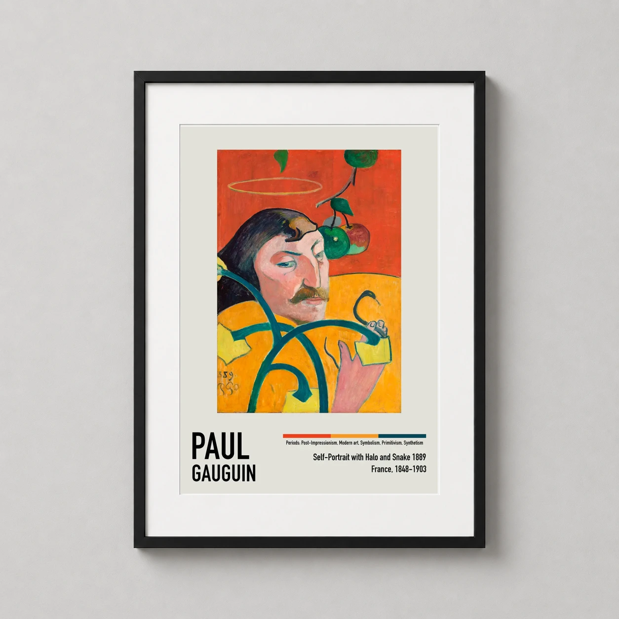 Paul Gauguin Self Halo — gauguin’s 1889 Symbolist masterpiece featuring a hovering halo, a snake