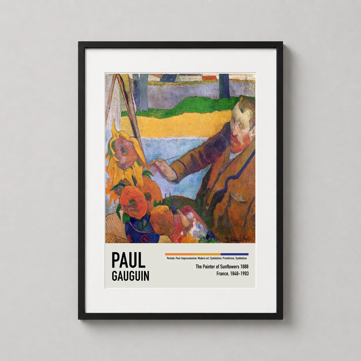 Painter Sunflowers Paul Gauguin — vibrant Post-Impressionist art print by Paul Gauguin depicting Vincent